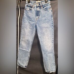 Abercrombie 90s Ultra High Rise Acid Wash Straight Jeans